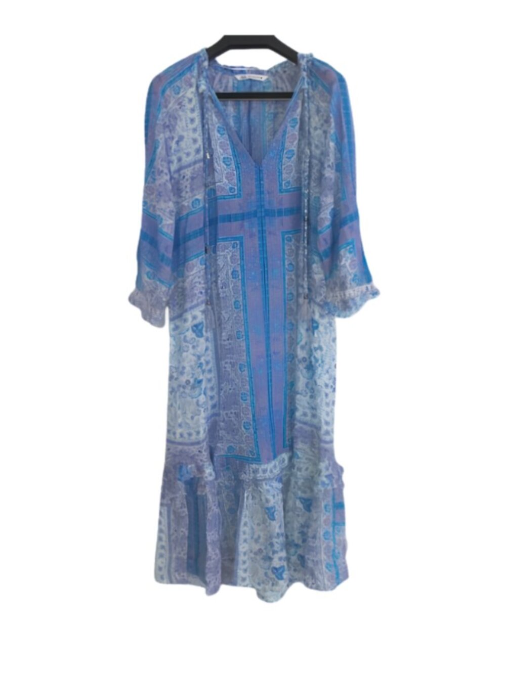 Zara Blue and Purple Flowy Dress